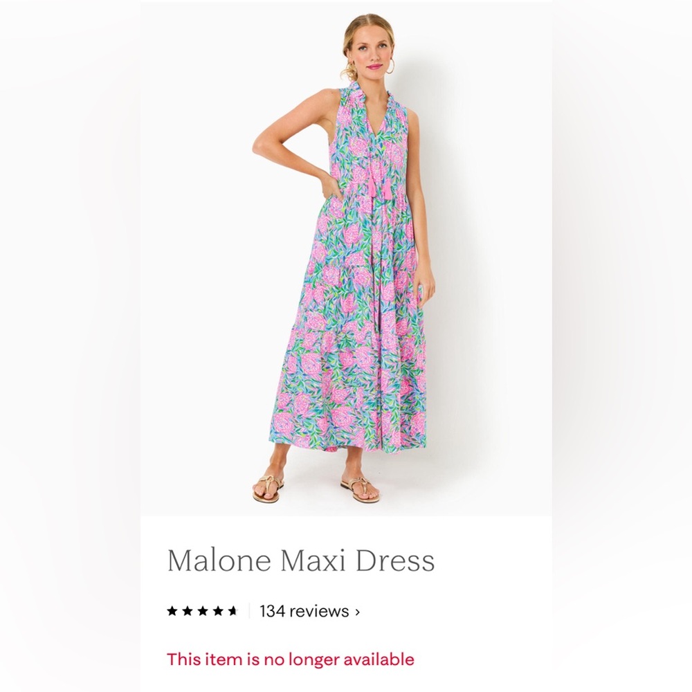 Lilly Pulitzer, Malone Maxi Dress, Frenchie Blue, Turtley in Love, 😍 Med, NWT